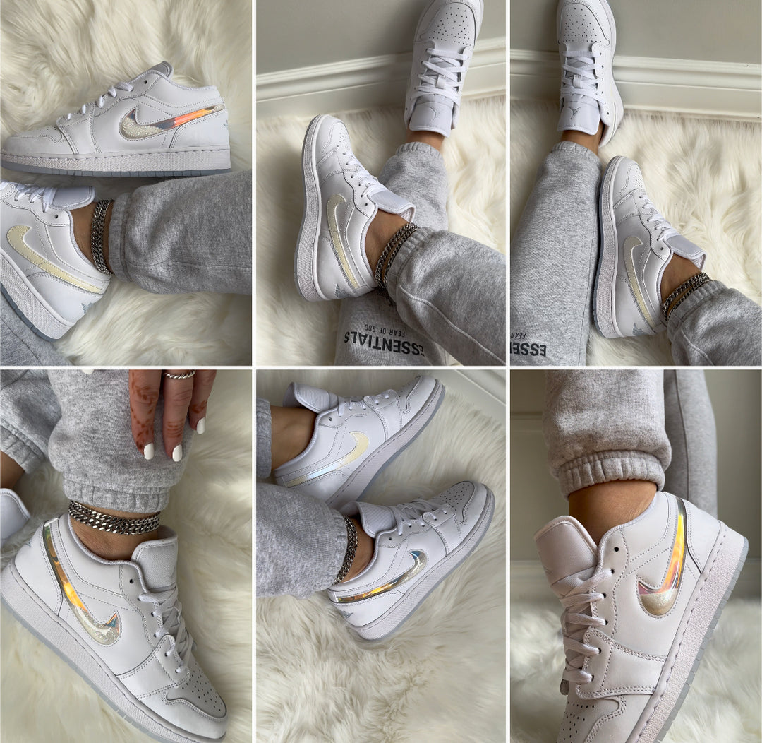 JD1 LOW GLITTER SWOOSH (GS & WOMENS)