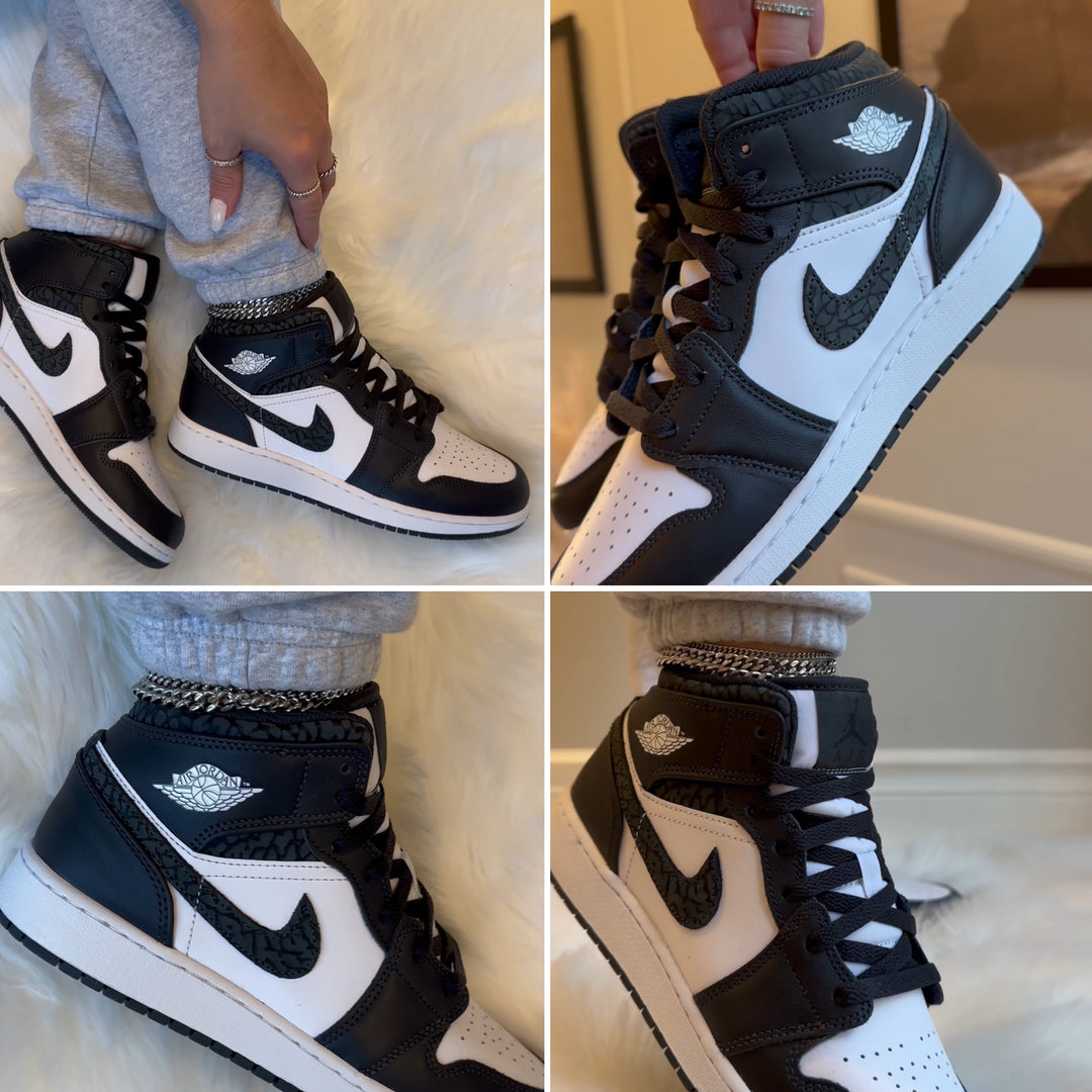 JD1 MID OFF NOIR BLACK / PANDA ELEPHANT