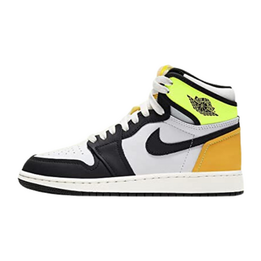 JD1 RETRO HIGH WHITE BLACK VOLT UNIVERSITY GOLD (GS & MENS)