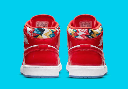 JD1 MID WHITE BLACK CHILE RED