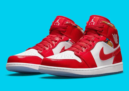 JD1 MID WHITE BLACK CHILE RED
