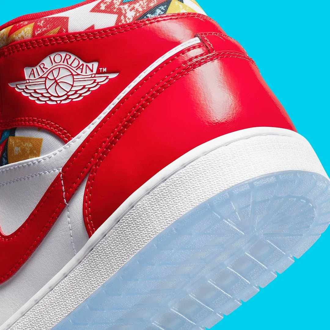 JD1 MID WHITE BLACK CHILE RED