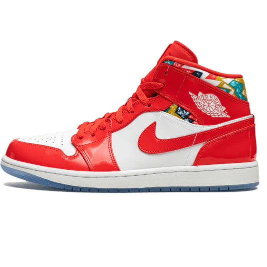 JD1 MID WHITE BLACK CHILE RED